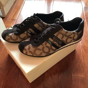Brown Coach Kathleen style shoes